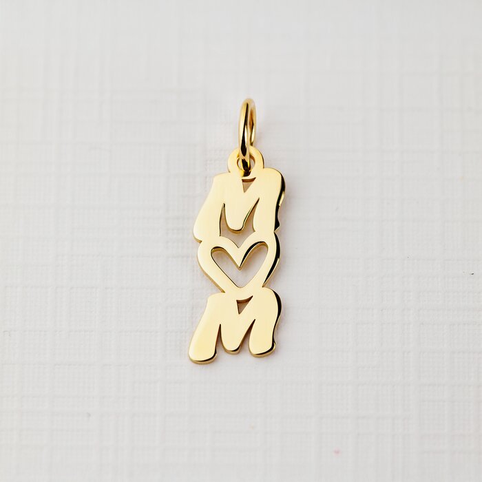 ELM Charm - Mom - Argint 925 placat cu Aur Galben 18K