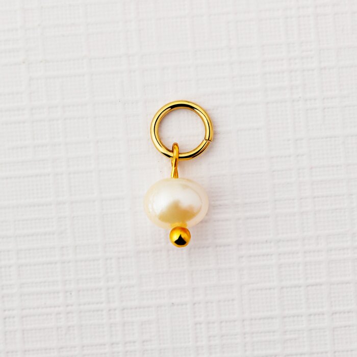 ELM Charm - Picatura de perla - Argint 925 placat cu Aur Galben 18K