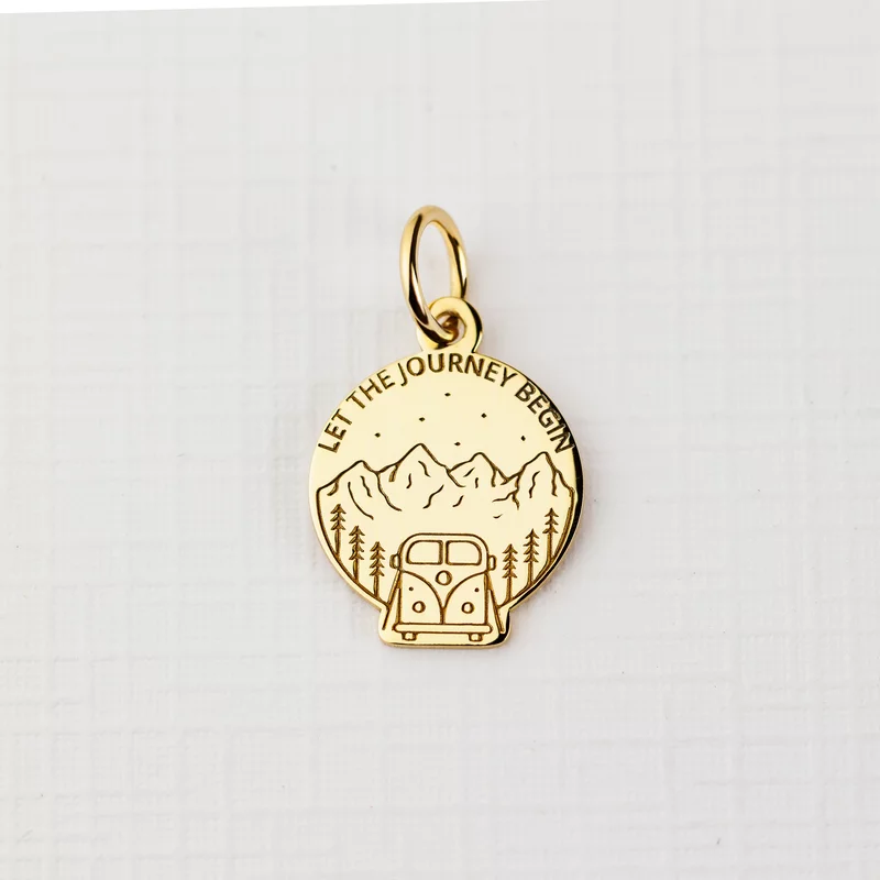 ELM Charm - Road trip - Argint 925 placat cu Aur Galben 18K picture - 1