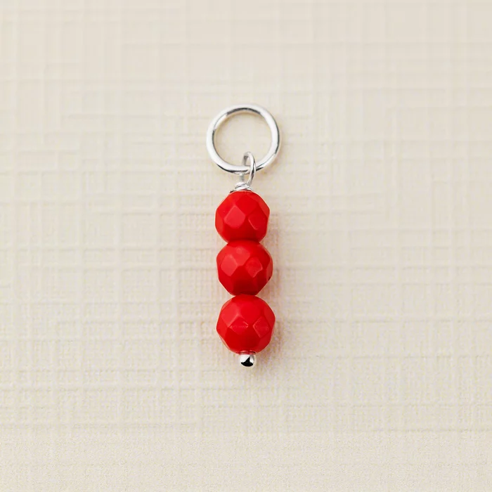 ELM Charm - Sirag 3 Coral fatetat - Argint 925