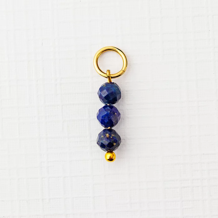 ELM Charm - Sirag 3 Lapis fatetat - Argint 925 placat cu Aur Galben 18K