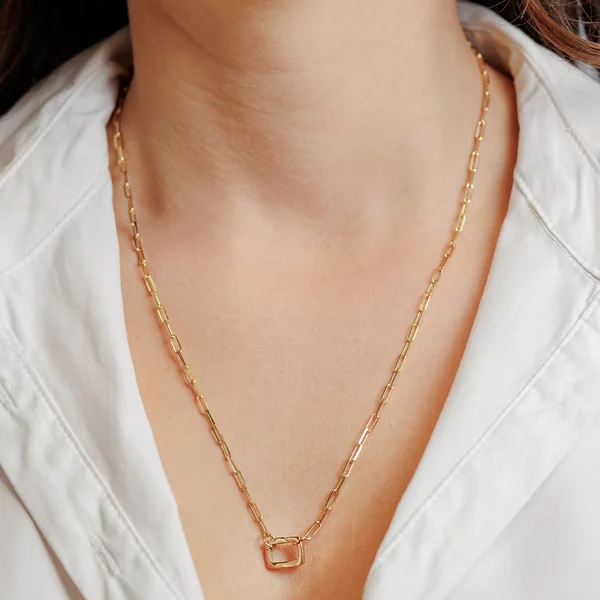 Jewelry (Latest Edition) ハードカバー d1 ELM Lant Zale mici dreptunghiulare - 55 cm - Argint 925 placat cu