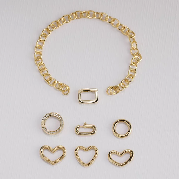 ELM-Round – Brățară bază ROLO – Argint placat cu Aur Galben 18K