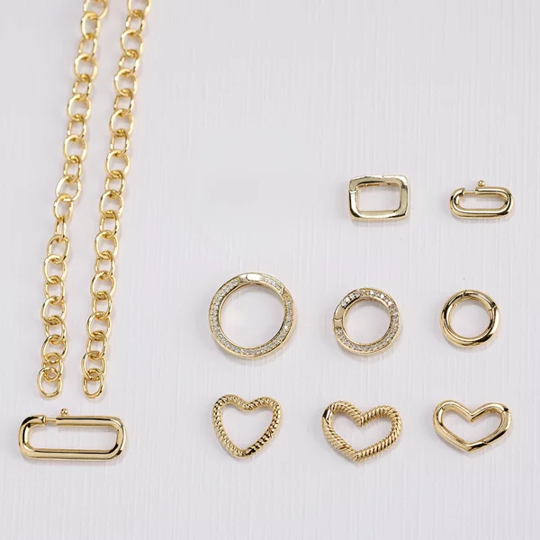 ELM-Round – Lănțișor bază ROLO – Argint placat cu Aur Galben 18K