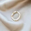 Inel din perle de cultura - Argint 925 placat cu Aur Galben 18K