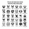 Inel Iubitor de Caini - Cap de Catel Gravura Detaliata - Argint 925