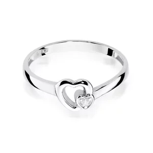 Inel colectia Luxury Aur Galben/Alb 14K cu Diamant 0.02ct