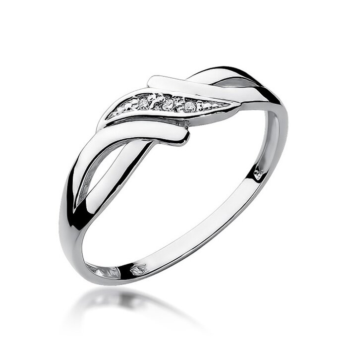 Inel colectia Luxury Aur Galben/Alb 14K cu Diamant 0.02ct