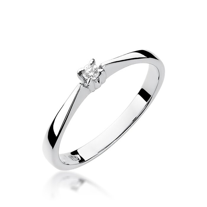 Inel colectia Luxury Aur Galben/Alb 14K cu Diamant 0.03ct