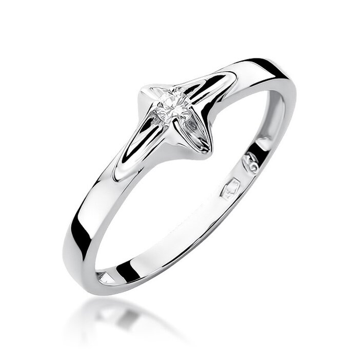 Inel colectia Luxury Aur Galben/Alb 14K cu Diamant 0.05ct