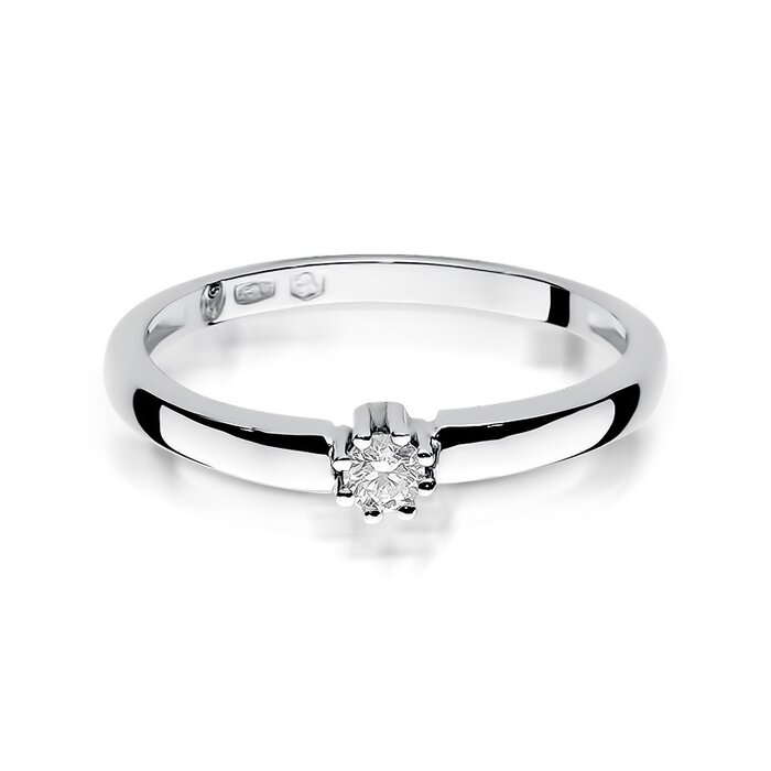 Inel colectia Luxury Aur Galben/Alb 14K cu Diamant 0.10ct