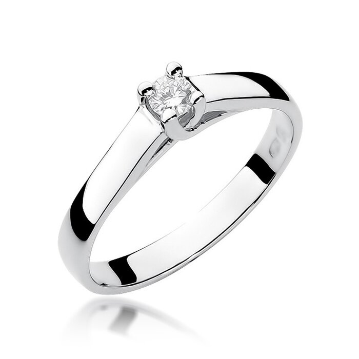 Inel colectia Luxury Aur Galben/Alb 14K cu Diamant 0.10ct