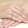 Inel colectia Luxury Aur Galben/Alb 14K cu Diamant 0.10ct