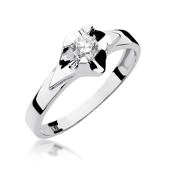 Inel colectia Luxury Aur Galben/Alb 14K cu Diamant 0.30ct