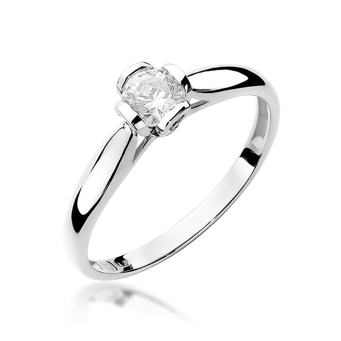 Inel colectia Luxury Aur Galben/Alb 14K cu diamant 0.30ct