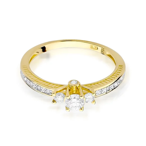 Inel colectia Luxury Aur Galben/Alb 14K cu Diamant 0.42ct