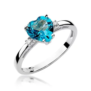 Inel colectia Luxury Aur Galben/Alb 14K cu Topaz 1.20ct