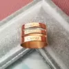 Inel personalizat - 3 nume - Argint 925 placat cu Aur roz 18k