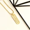 Lant barbatesc - Vector al Directiei - Personalizat nume in relief - Argint 925 placat cu Aur Galben 18K