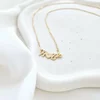 Lantisor - A noastra iubire - Inima cu Diamant natural si Initiale - Argint 925 placat cu Aur Galben 18K
