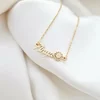 Lantisor Anya, simbol floare si Diamant natural - Argint 925 placat cu Aur Galben 18K