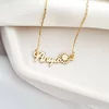 Lantisor Anya, simbol floare si Diamant natural - Argint 925 placat cu Aur Galben 18K