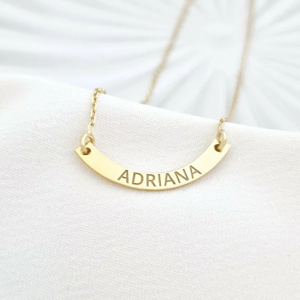 Lantisor Arcuirea Prieteniei – Lantisor personalizat pentru Surori sau Prietene - Argint 925 placat cu Aur Galben 18K