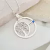 Lantisor Copacul Vietii ARMONIE - Personalizat cu 1 Nume si Cristal Swarovski - Argint 925