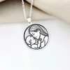 Lantisor cu medalion rotund - Piesă de suflet - mama si bebe Argint 925 - Lant forzatina