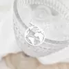 Lantisor cu pandantiv Globul Pamantesc 2D - Argint 925