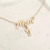 Lantisor cu pandantiv Mom si 1 piciorus - Argint placat cu Aur Galben 18K