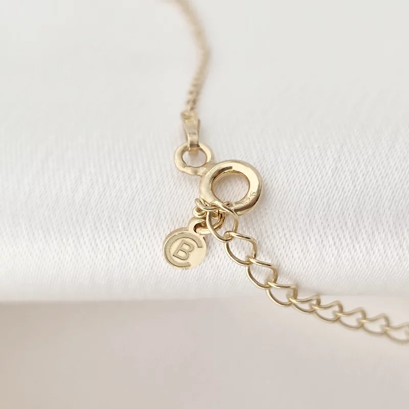 Lantisor cu pandantiv personalizat - contur picioruse in forma de inimioara - nume personalizat - Rubin - Lant link - Argint 925 placat cu Aur Galben 18K picture - 4