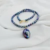 Lantisor cu Perle - model sirag de perle Rice Peacock  de apa dulce - Argint 925 placat cu Aur Galben 18K