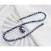 Lantisor cu Perle - model sirag de perle Rice Peacock  de apa dulce - Argint 925 placat cu Aur Galben 18K