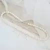 Lantisor cu Perle - Simfonia unui nume - Model sirag perle cu 3 initiale - Argint 925