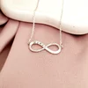 Lantisor infinit decorat cu Zirconii albe  - Argint 925