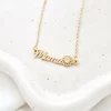 Lantisor mama, simbol floare si Diamant natural - Argint 925 placat cu Aur Galben 18K