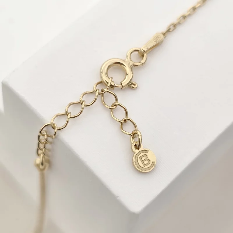 Lănțișor Nume cu Inimă - Font Romantic - Argint 925 cu Aur Galben 18K picture - 3