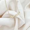 Lantisor personalizat cu Nume si Bufnita decorata cu Diamant natural - Argint 925 placat cu Aur Galben 18K