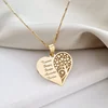Lantisor personalizat - Pandantiv inima gravata cu nume si copacul iubirii - Argint 925 placat cu Aur Galben 18K