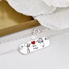 Lantisor personalizat si decorat cu email colorat - Iubire pe fir - Argint 925