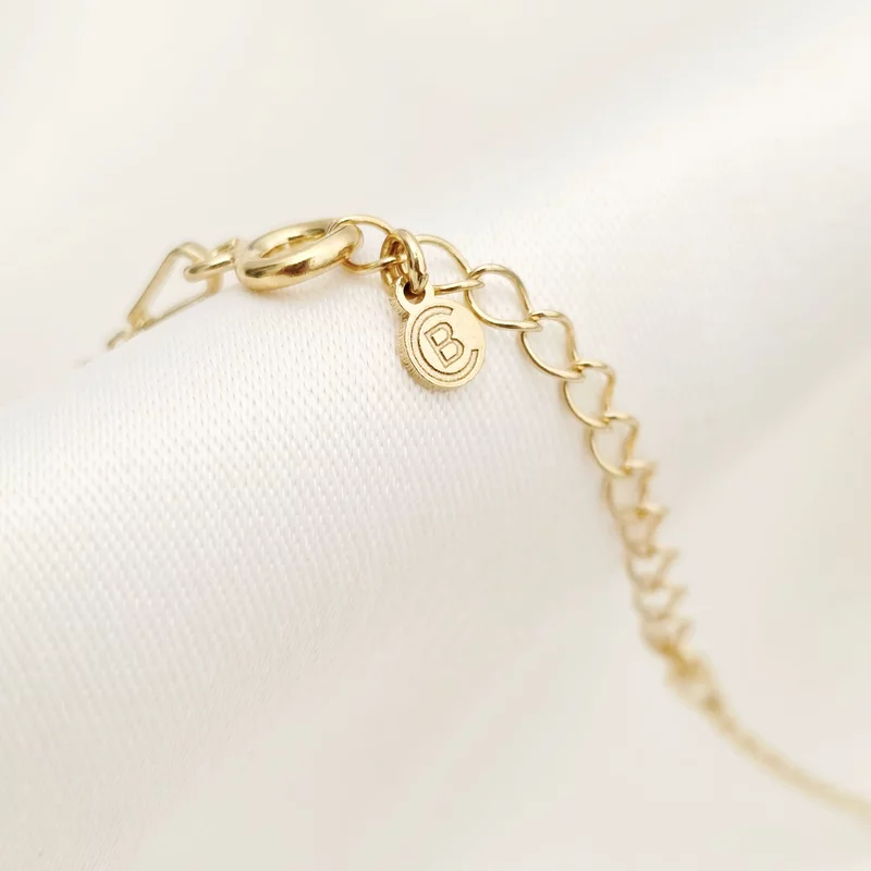 Lantisor personalizata - Pandantiv fluturas cu initiale - Argint 925 placat cu Aur Galben 18K picture - 2