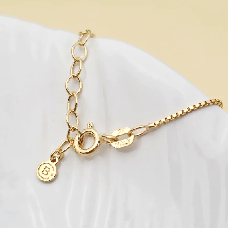 Lantisor Picaturi de emotie - 3 nume si cristale Swarovski - Argint 925 placat cu Aur Galben 18K picture - 6