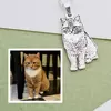 Lantisor pisica iubita - Personalizare cu poza - Argint 925