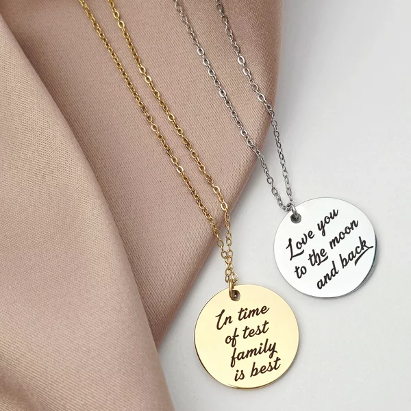 Lantisor Rondo - Pandantiv banut personalizat - Otel Inoxidabil 316L