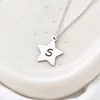 Lantisor Stars Shining - Personalizat cu stelute si initiala decupata - Argint 925