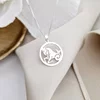 Lantisor zodia ta in armonie - Pandantiv disc cu simbol Capricorn - Argint 925