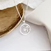 Lantisor zodia ta in armonie - Pandantiv disc cu simbol Leu - Argint 925