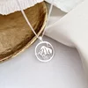 Lantisor zodia ta in armonie - Pandantiv disc cu simbol Taur - Argint 925