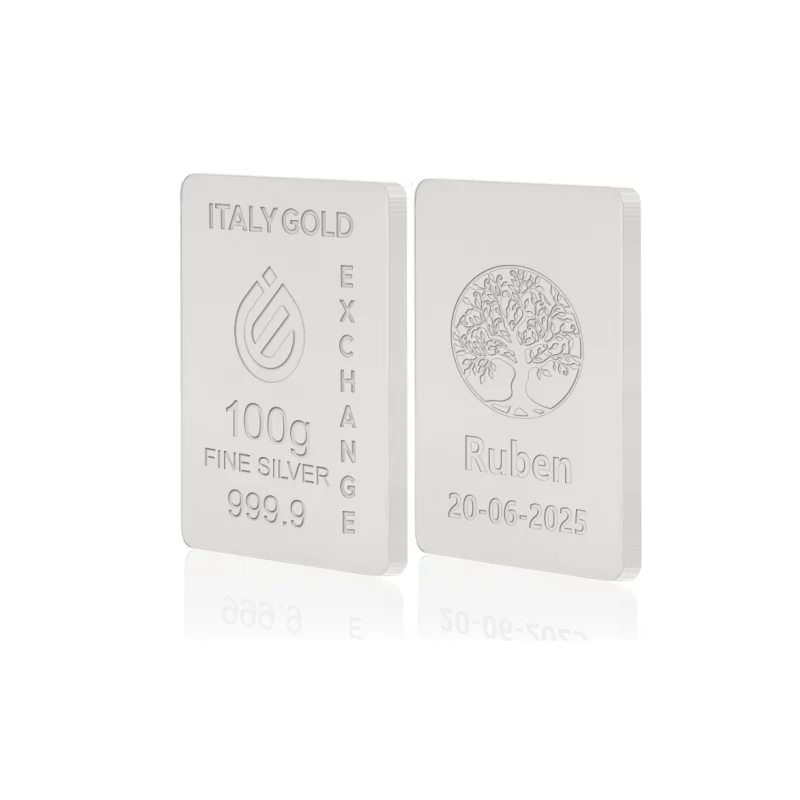 Lingou Argint Pur 999.9 de 100g Personalizat picture - 8